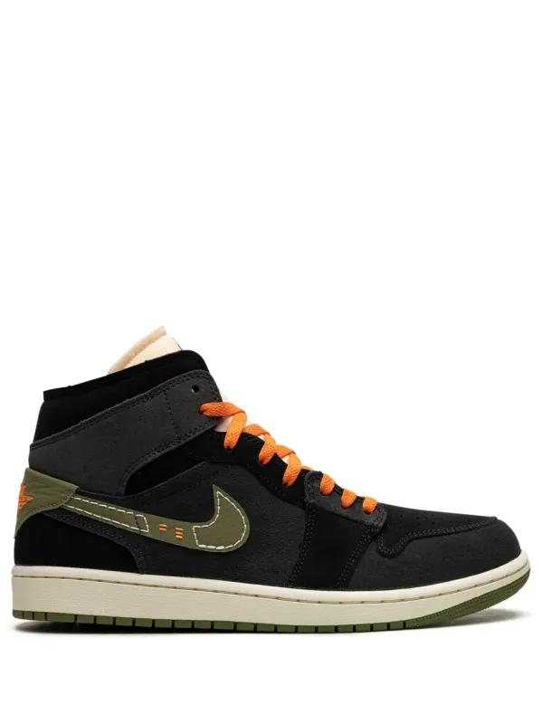 Jordan Air Jordan 1 Mid SE Craft Anthracite/Light Olive sneakers – Black (FD6817)