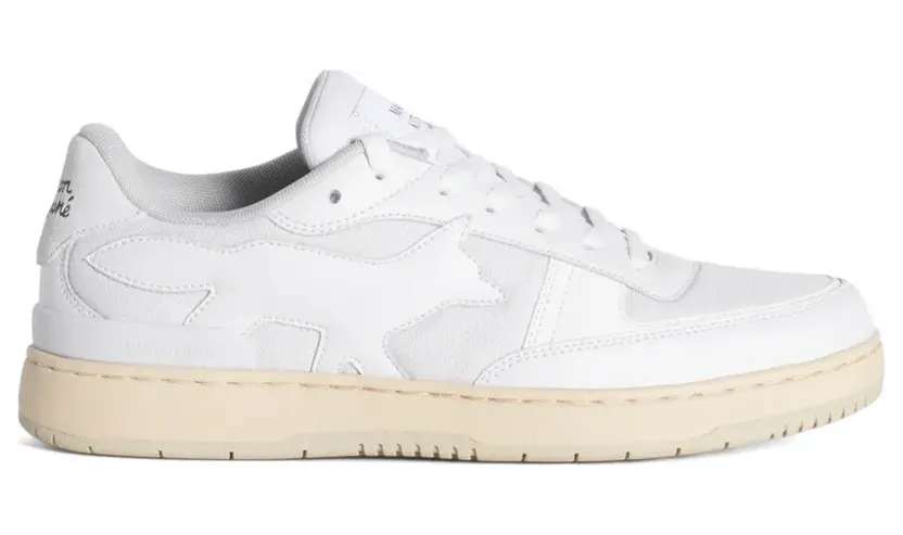 Maison Kitsuné Chiru met vlakken en vossenpatch “White” (MM04804OF0004)