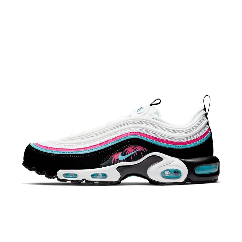 Nike Air Max Plus 97 Miami Away White/Blue Gale-Black-Laser Fuchsia (AV7936-101)