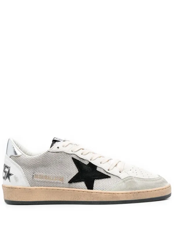 Golden Goose White & Gray Ball Star Sneakers (GMF00117.F003215.81780)