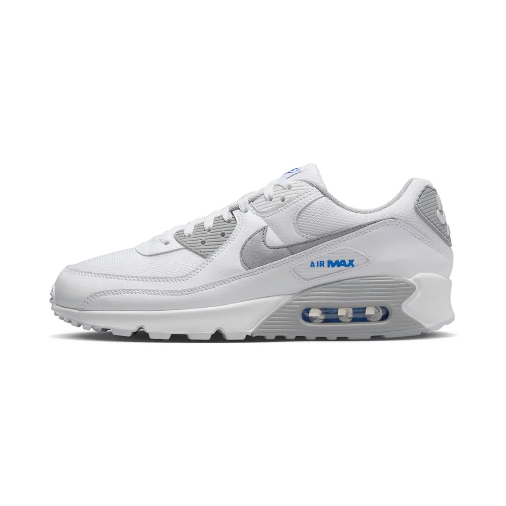 Nike Air Max 90 White Racer Blue Light Smoke Grey (HM0705-100)