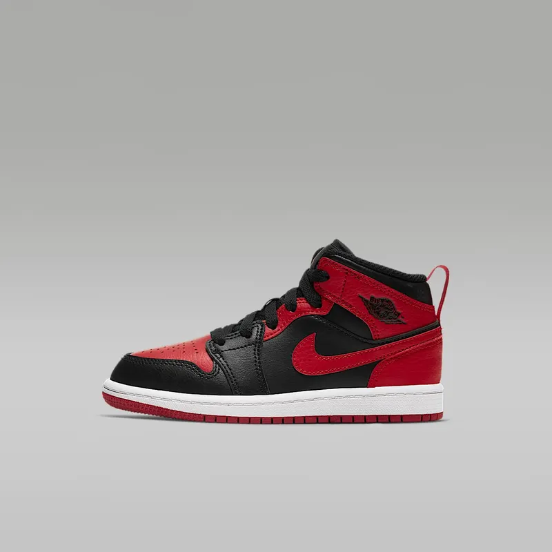 Jordan 1 Mid Banned 2020 (PS) Black/University Red-Black-White (640734-074)