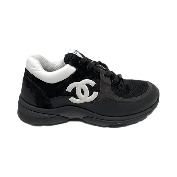Chanel Low Top Trainer Black White (W) (G38299 Y55720 K3845)