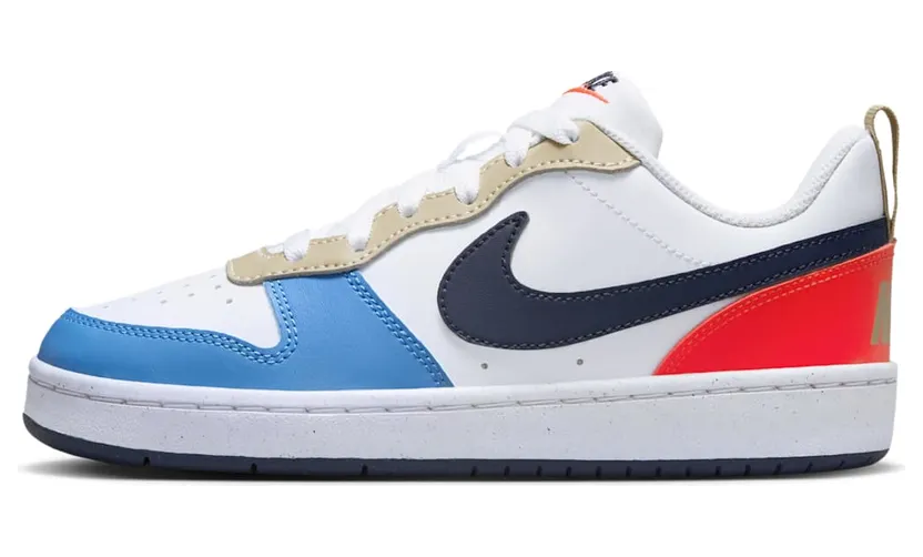Nike Court Borough Low Recraft White Light Crimson Blue Beyond Thunder Blue (DV5456-124)