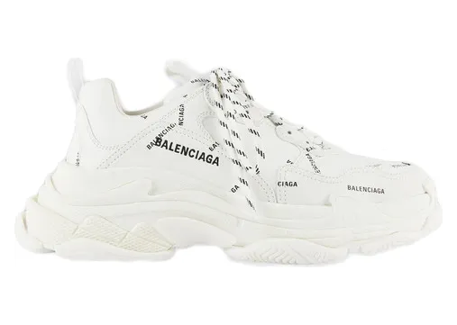 Balenciaga Triple S Allover Logo White