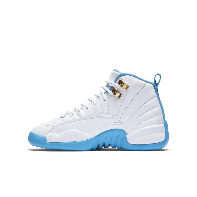Jordan 12 Retro University Blue 2016 (GS) White/Metallic Gold-University Blue (510815-127)