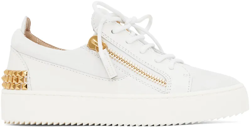 Giuseppe Zanotti White Camoscio Sneakers (RW20010 92981)