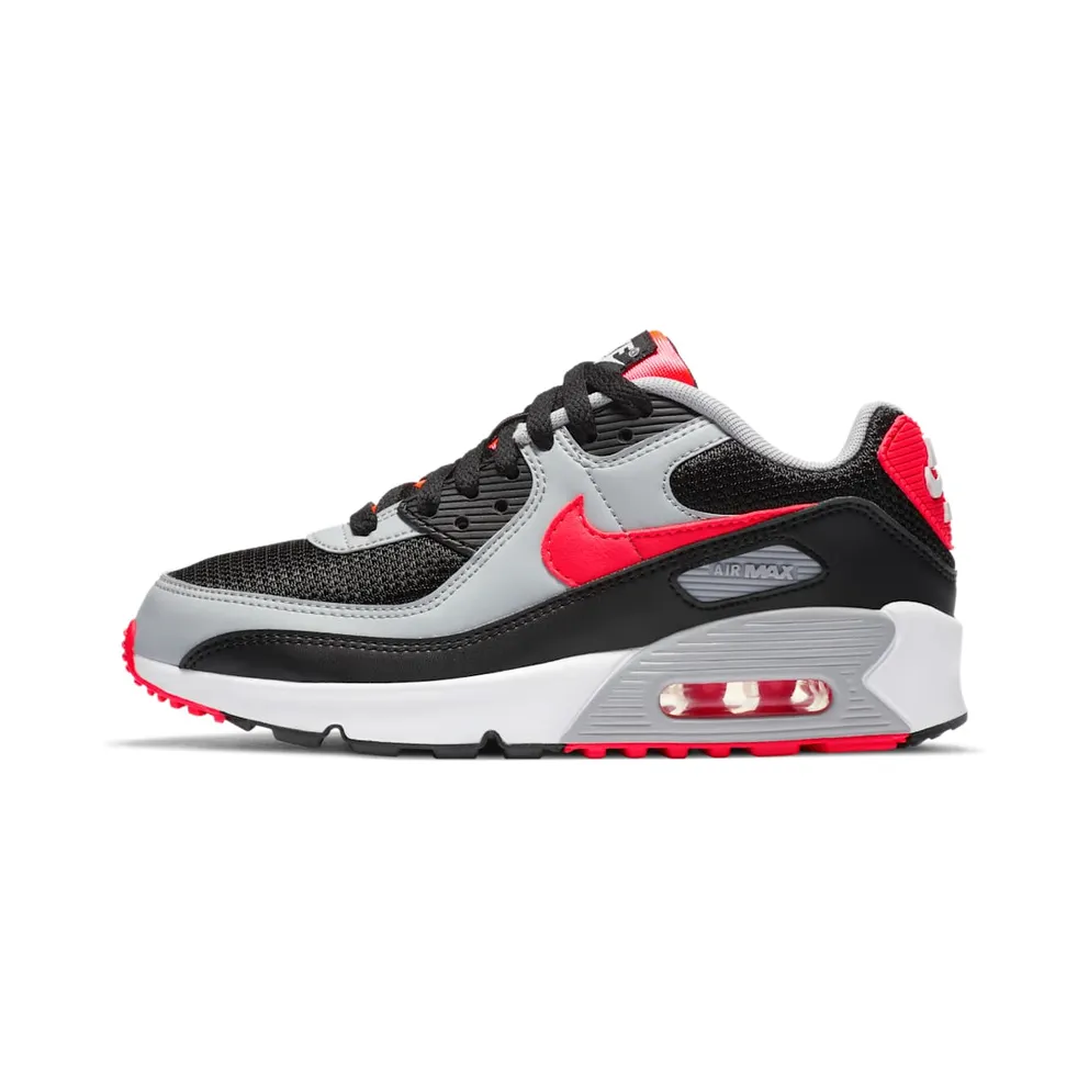 Nike Air Max 90 Black Radiant Red Wolf Grey (GS)