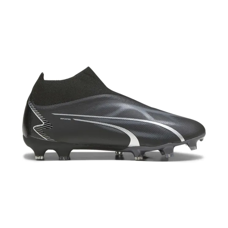 Puma Ultra Match+ Laceless FG/AG Fußballschuhe 01 Puma white/PUMA black/fire orchid 45 “Black EU / 8 UK” (107511)