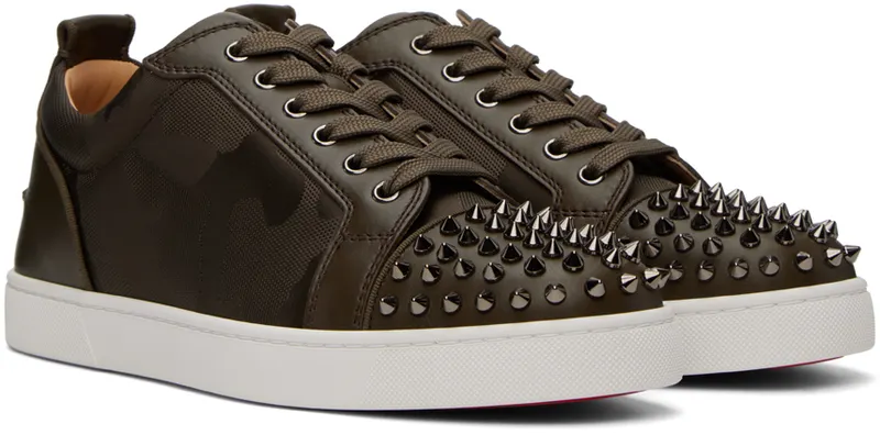 Christian Louboutin Khaki Louis Junior Spikes (3220820)