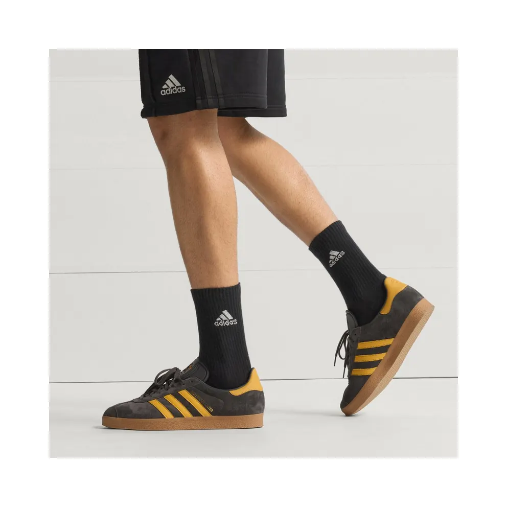 Adidas Gazelle Manchester United Utility Black / Preloved Yellow / Gum (JR1410)