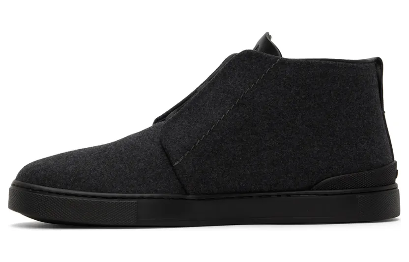 ZEGNA Gray Triple Stitch™ Sneakers (LHUTE-S5075Z) (3)