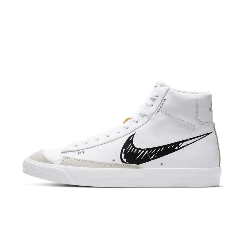 Nike Blazer Mid 77 Sketch White Black Summit White/Black-Sail (CW7580-101)