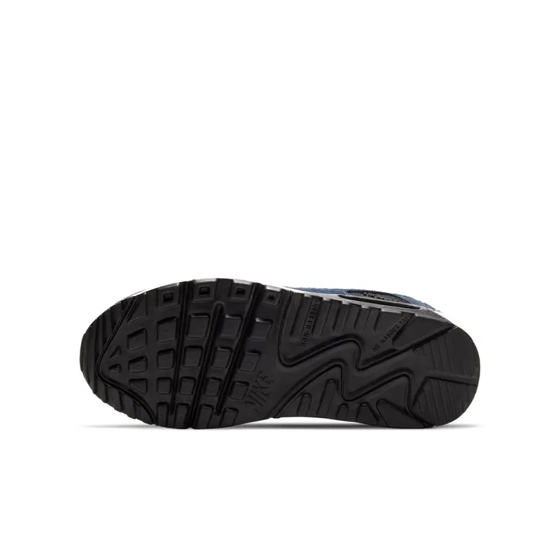 Nike Air Max 90 Leather Midnight Navy Volt (GS) (CD6864-401)