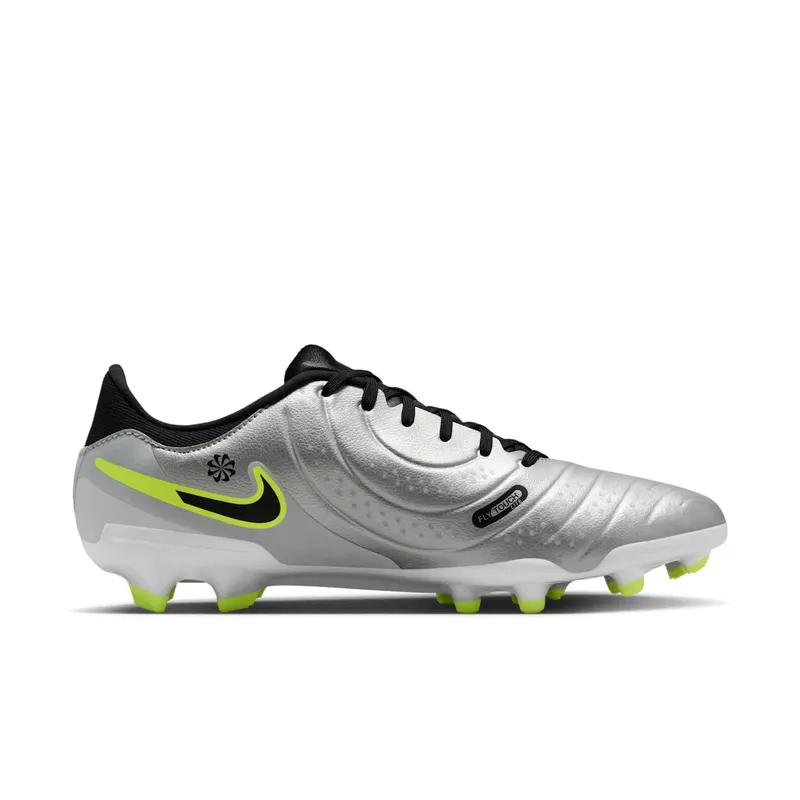 Nike Tiempo Legend 10 Academy MG Metallic Silver Volt Black (DV4337-001)