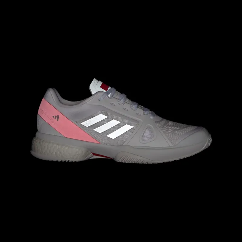 Adidas adidas by Stella McCartney Court Tennis Shoes Cloud White / Silver Metallic / Lucid Red (JP7060)