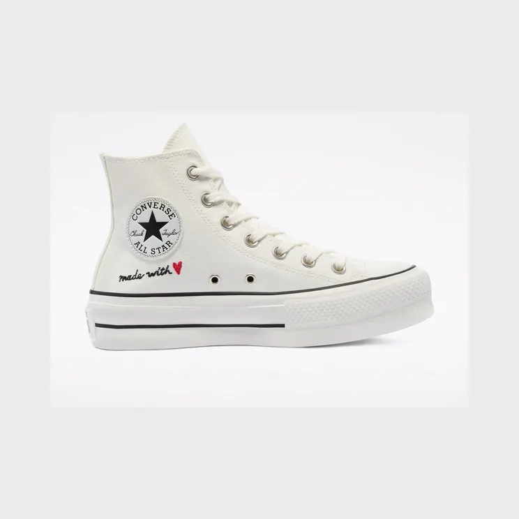 Converse Valentine’s Day Platform Chuck Taylor All Star High Top Vintage White/egret/black (571119C)