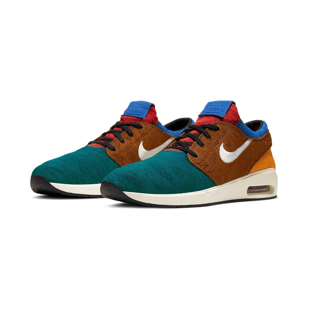 Nike SB Air Max Stefan Janoski 2 Multi-Color Geode Teal/Light British Tan-Kumquat-Pale Ivory (AQ7477-301)