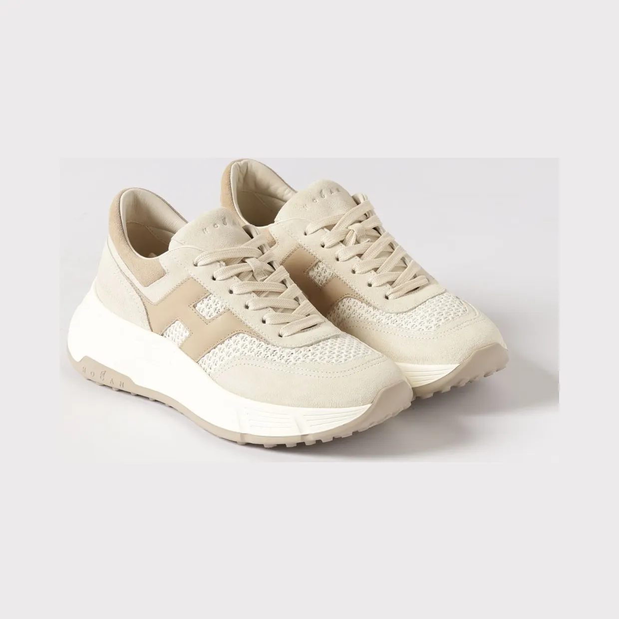 Hogan H669 Leather Sneakers Beige (HXW6690GA70UZV0RVY)
