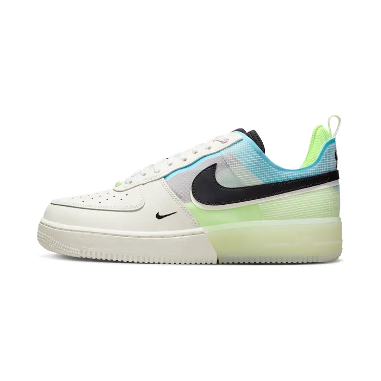 Nike Air Force 1 React “Sail / Barely Volt / Ghost Green / Black” (DM0573-101)