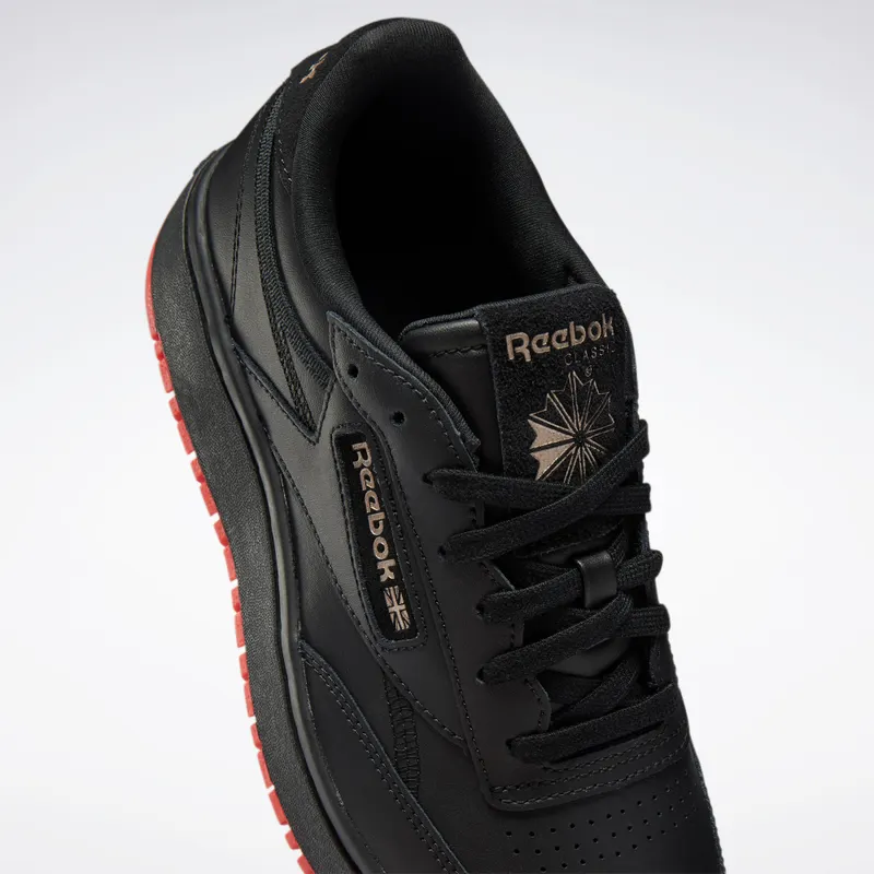 Reebok Cardi Coated Club C Double Shoes Core Black / Vector Red / Rose Gold