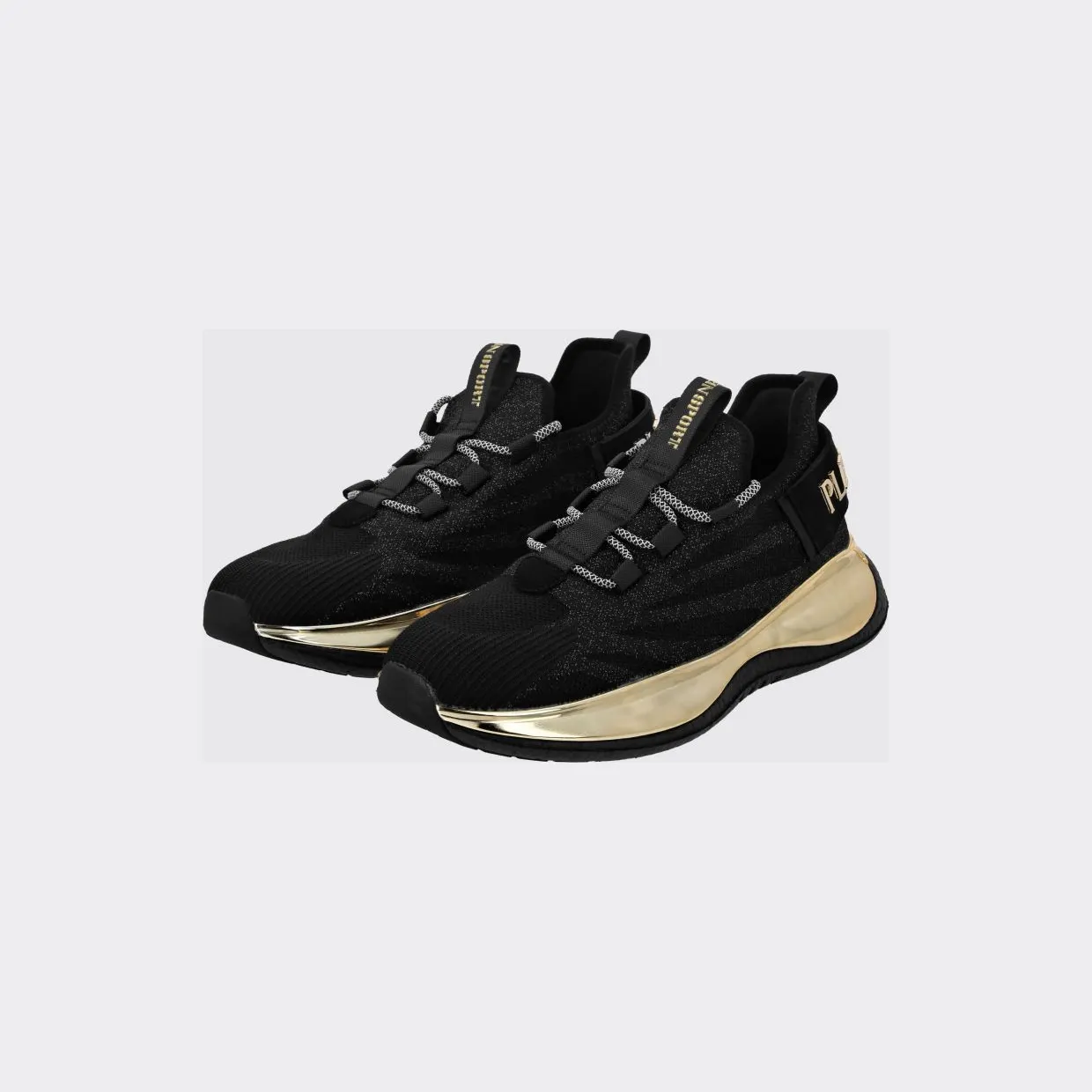 Plein Sport The Iron Tiger Gen. X.02 Knit Sneakers with a Chunky Sole Black 1 (SACSUSC0429STE003N0294)