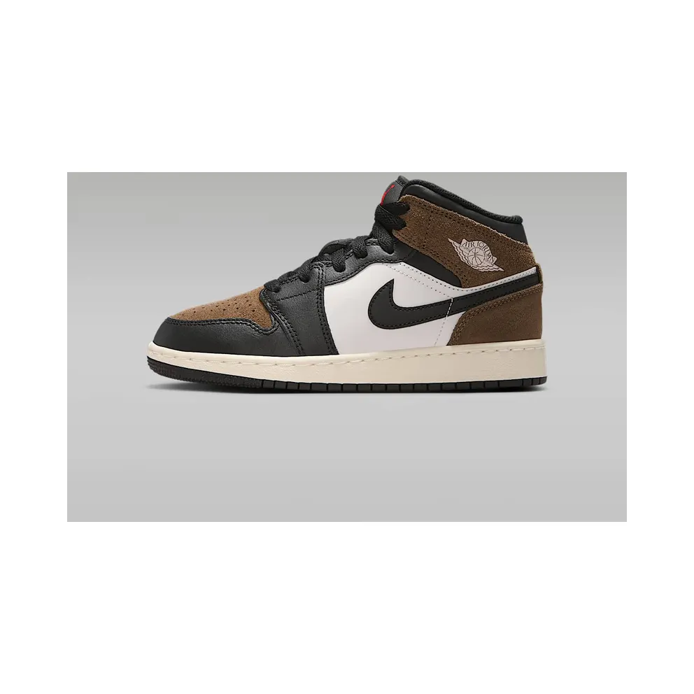 Air Jordan 1 Mid “Black / Palomino / University Red / Phantom” (DQ8423-007)