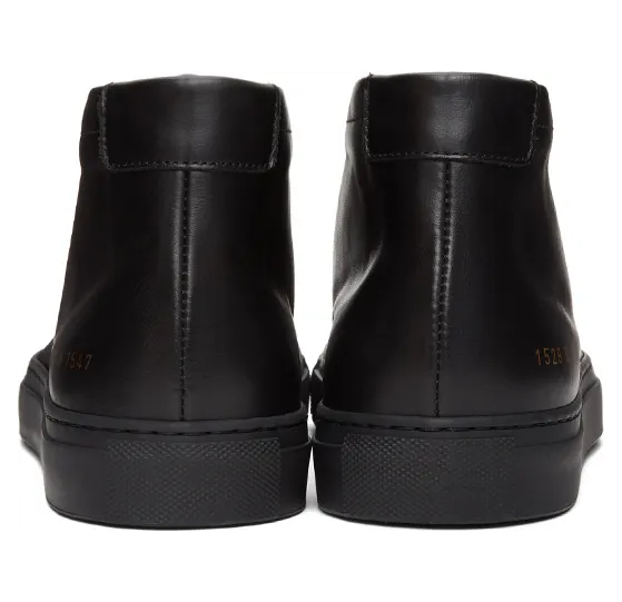 Common Projects White Original Achilles Mid Sneakers (ARTICLE 1529) (4)