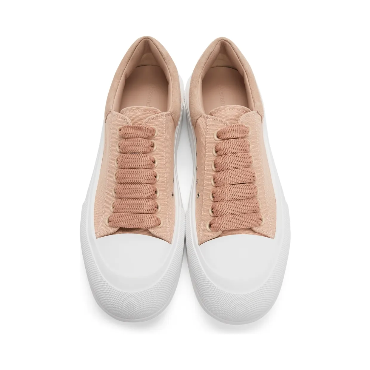 Alexander McQueen Pink Deck Lace Plimsoll Sneakers (654593W4PQ1) (5)