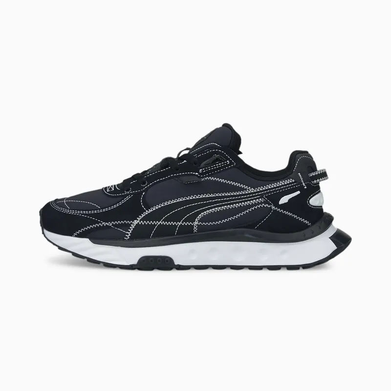 Women’s PUMA Wild Rider Embroidered Black/White (383698-02)