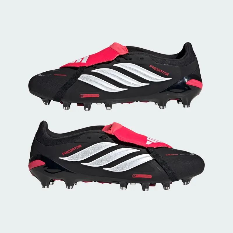 Adidas Predator Pro Fold-Over Tongue AG “Core Black Cloud White Lucid Red” (KI6297)