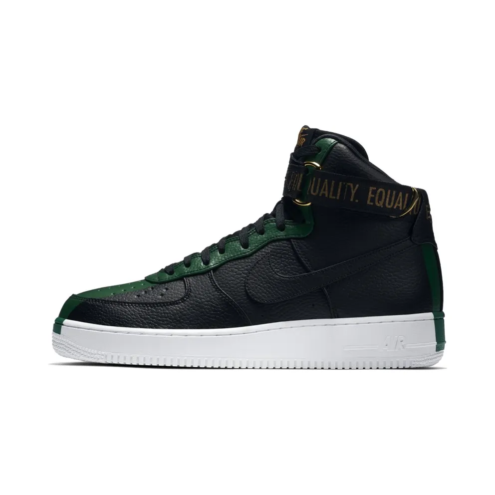Nike Air Force 1 High Black History Month (2018) Black/Black-University Red (836227-002)