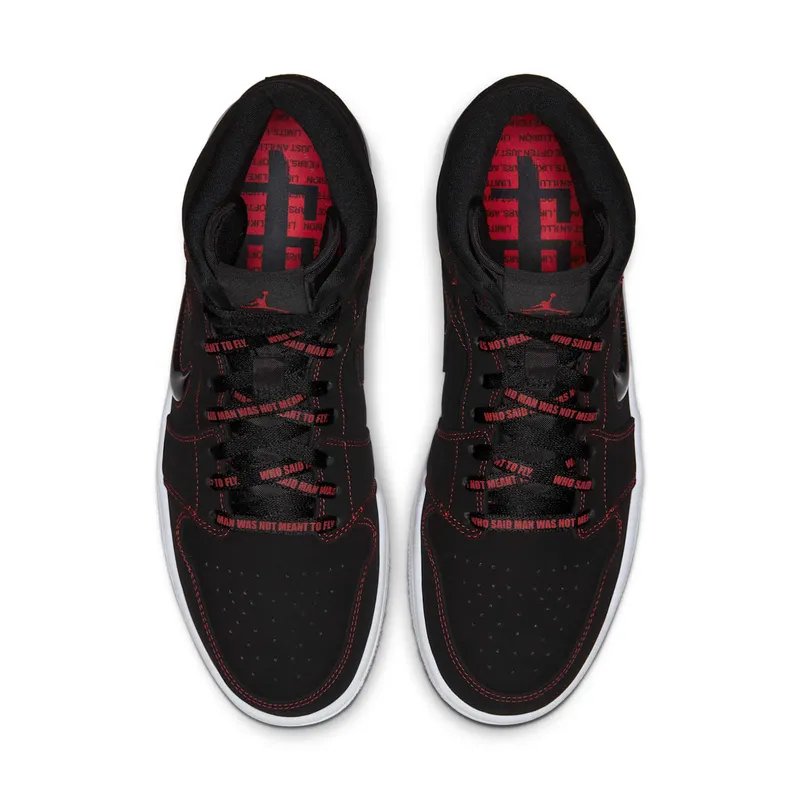 Jordan 1 Mid Fearless Come Fly With Me Black/Gym Red-White (CK5665-062)