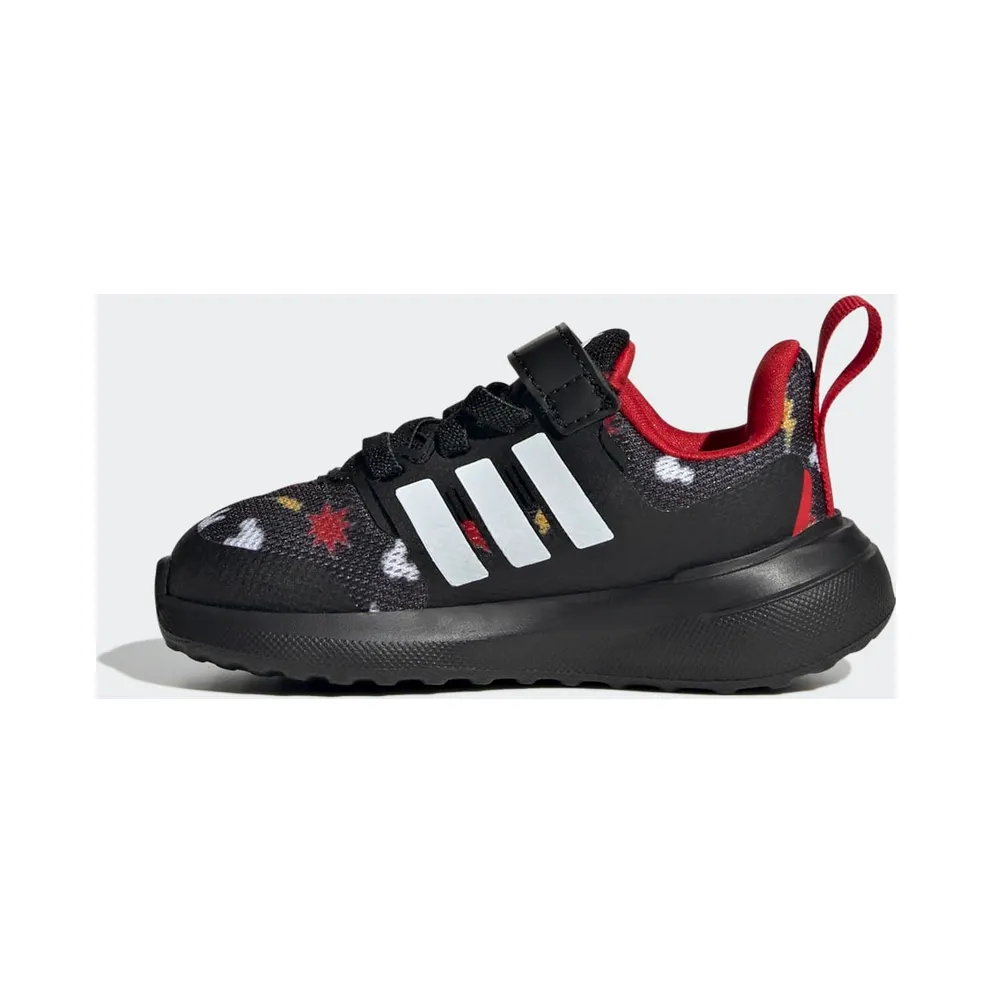 Adidas adidas x Disney FortaRun 2.0 Mickey Cloudfoam Sport Running Elastic Lace Top Strap Core Black / Bold Gold / Better Scarlet (HP8994)