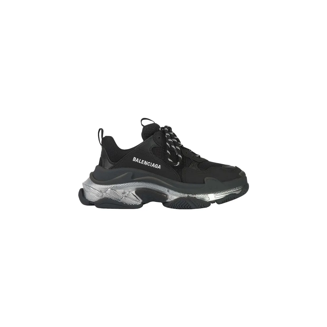 Balenciaga Triple S Clear Sole Black Ivory (W) (544351W2FB21001)
