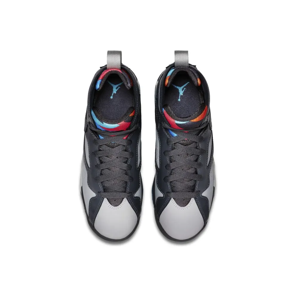 Jordan 7 Retro Barcelona Days (GS) Grey/Wolf Grey-Total Orange-Turquoise Blue (304774-016)