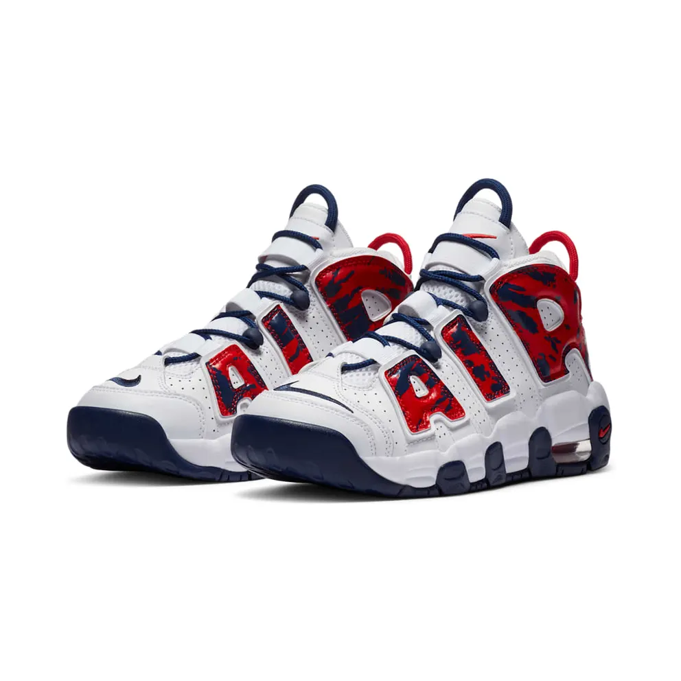 Nike Air More Uptempo White Blue Red Camo (CZ7885-100)