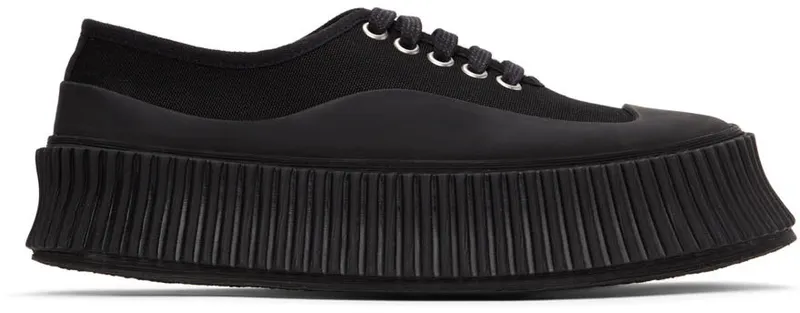 Jil Sander Black Canvas Platform (JS36072A_15100)