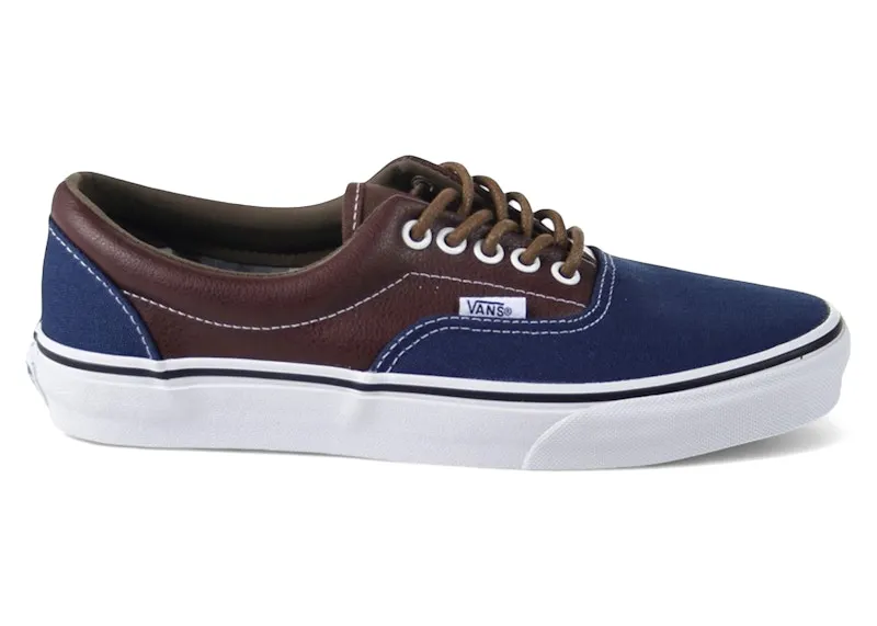 Vans Era Leather Plaid Blue Estate Potting Soil (VN018FIFY)