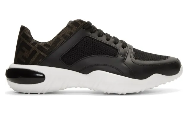 Fendi Black Mesh Forever Fendi Sneakers (7E1304 A9SA)