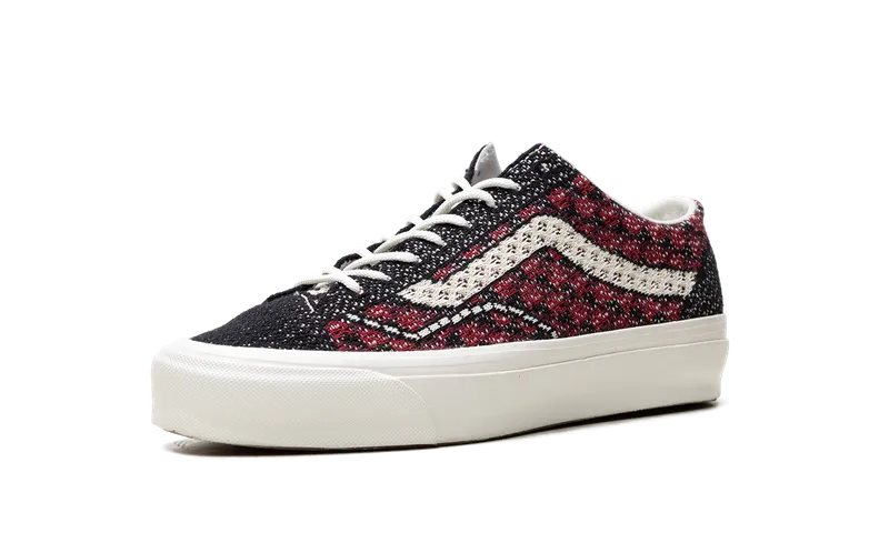 Vans Premium Old Skool “Knit Pack – Geo Check Bordeaux Red” (VN000EFKBRD)