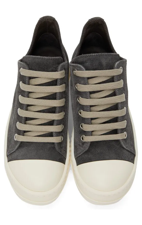 Rick Owens Velvet Suede Low 78111 Dark Dust Milk (RP02A7891 LVS) (5)
