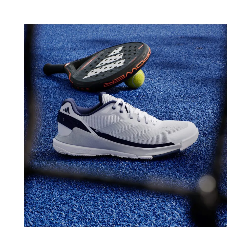 Adidas Crazyquick Padel Cloud White / Silver Metallic / Dark Blue (JR2127)