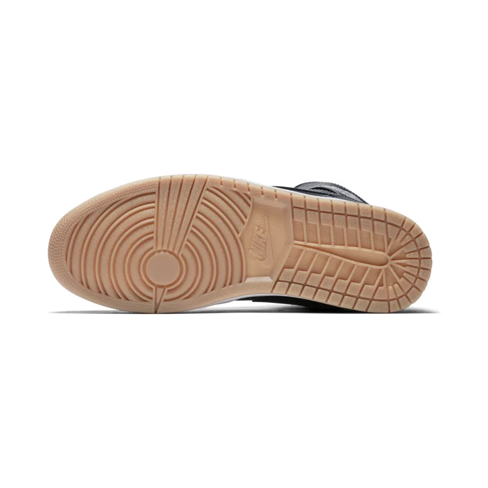 Jordan 1 Retro Mid Derek Jeter RE2PECT Obsidian/White-Gum Light Brown (AH6342-402)