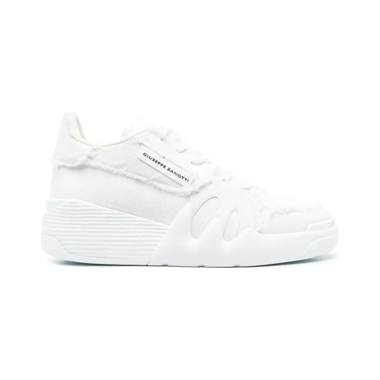 Giuseppe Zanotti Talon met franje afwerking “White” (RS30017)