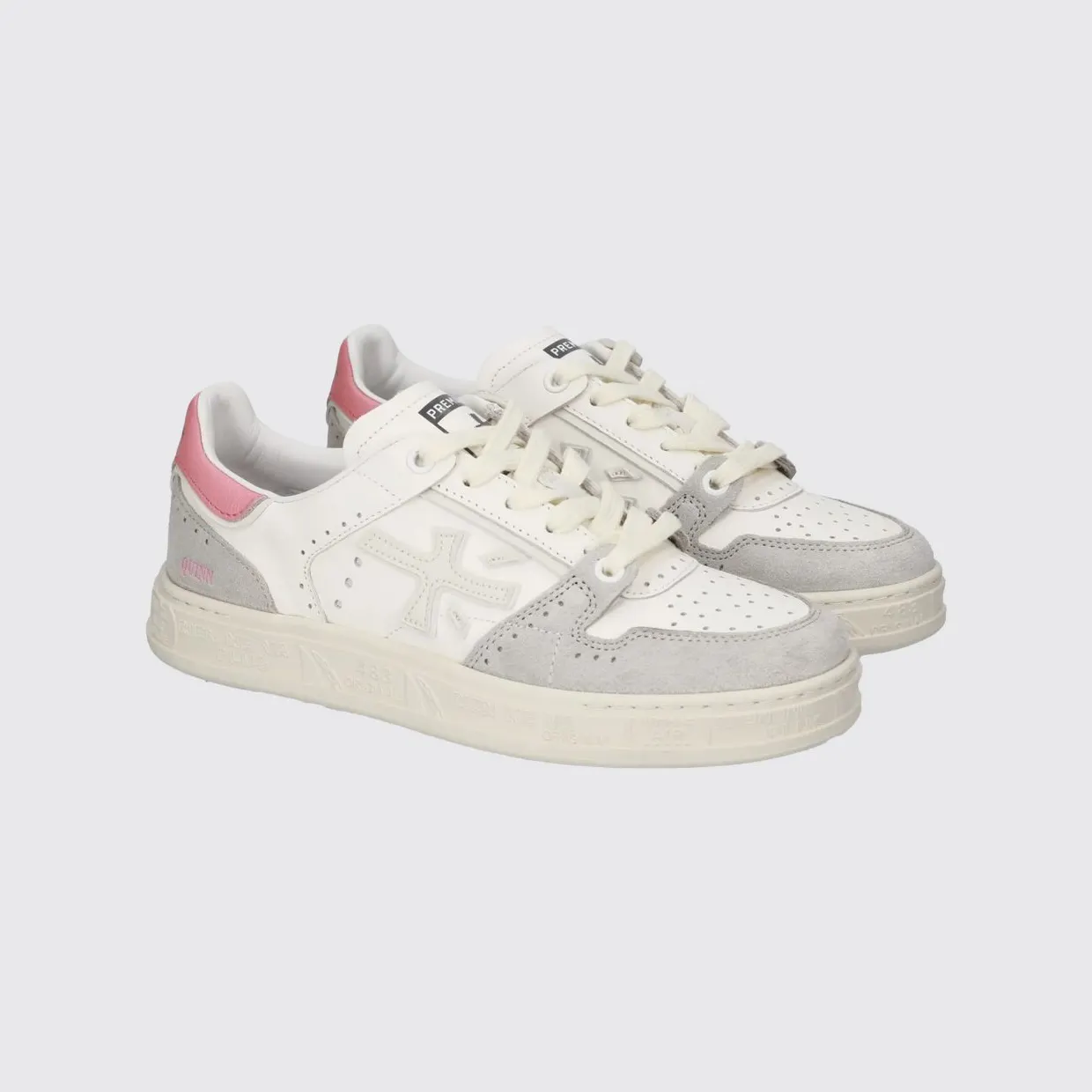 Premiata Quinnd Perforated Leather Sneakers Pink (QUINND8214)