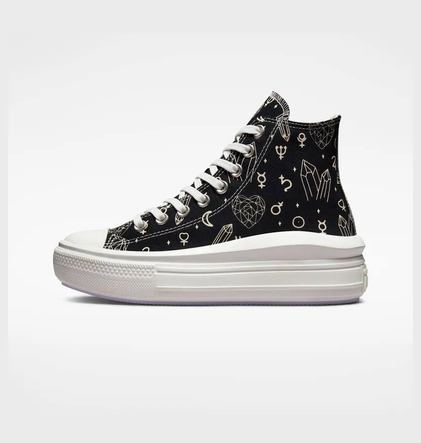 Converse Chuck Taylor All Star Move Platform Mystic Crystals Zwart/natural Ivory (A03725C)
