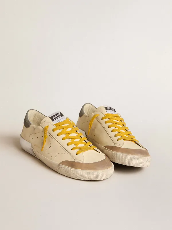 Golden Goose Super-Star In Leather With Perforated Star And Gray Suede Heel Tab (GMF00172.F006024.15606) (2)