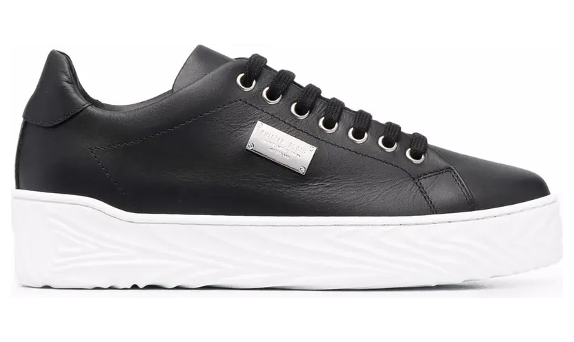 Philipp Plein Sneakers mit Logo-Schild – Schwarz (PAASWSC2463PLE010N)