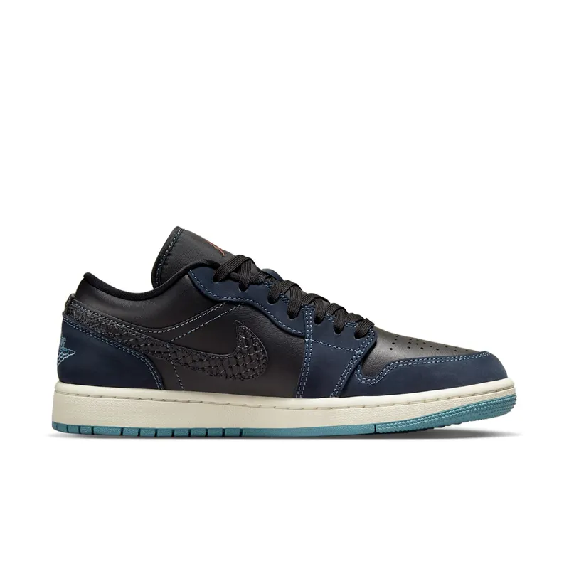 Jordan 1 Low SE Black Dark Obsidian Snakeskin (FJ5478-010)